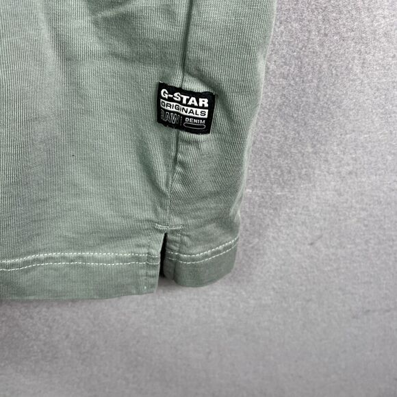 G Star Raw T-Shirt Mens XL Loose Fit Just the Product Heavyweight Crew Green - Picture 3 of 11